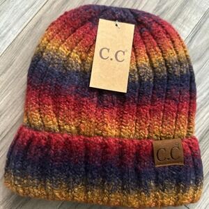 New CC Beanie Burgundy/Carmel Super Soft Hat